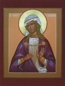 Postcard St. Aurelia of Strassbourg Devotional Print Prayer Card Icon MINT - Picture 1 of 2