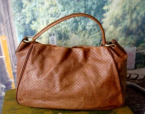 Antonio Melani Leather Weekender Travel Shoulder Duffel Bag Distressed Look Tote - Picture 1 of 24