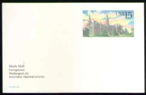 US. UX128. 15c. Healy Hall, Georgetown, Washington, DC. Postkarte. postfrisch. 1989 - Bild 1 von 1