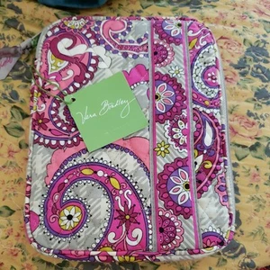 Vera Bradley Floral E-Reader Tablet Sleeve Paisley Meets Plaid Pink NWT - Picture 1 of 8