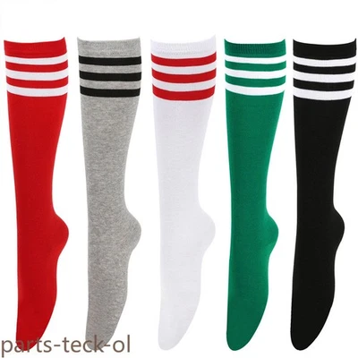 5 pares de calcetines largos de algodón hasta el muslo por encima de la rodilla para niñas y mujeres Foto 1 de 4