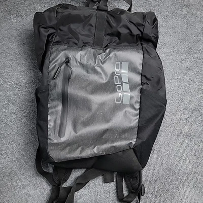 GoPro Stash Rolltop Backpack Black Gray Cinch Camera Bag Hiking Adventure - Image 1 of 4