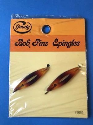 Vintage Goody Bob Pins Pack Of 2 Hair Accessories New #989 Bobby USA Fun Style  - Image 1 of 3