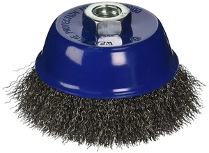 4" Crimped Wire Cup Wheel Brush 14 PACK For Grinders, 5/8"-11 Threaded Arbor - Picture 1 of 4