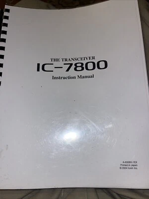 ICOM IC-7800 HF Transceiver Instruction Manual Used - Image 1 of 4