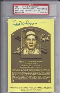 Hal Newhouser Autographed Hall of Fame Plaque - PSA/DNA - Picture 1 of 1
