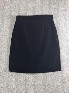 Ann Taylor Vintage Velvet Skirt Size 12 Black Pencil Knee Length Made in the USA - Picture 1 of 8