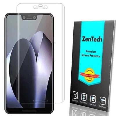 2X Google Pixel 3 XL - ZenTech Transparente CUBIERTA COMPLETA Protector de Pantalla Protector Protector Foto 1 de 4