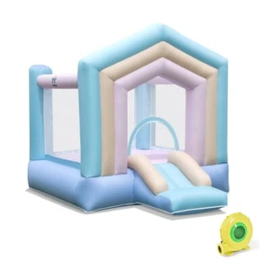 Kids Inflatable Bounce House Jump House w/Slide and Basketball Rim Bouncy Castle - Picture 1 of 9