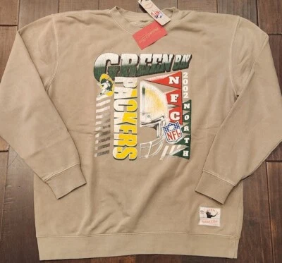 Sudadera Mitchell & Ness Green Bay Packers Origins Crew - XL para hombre Foto 1 de 3