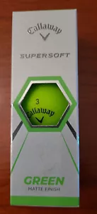 CALLAWAY Supersoft Matte Green Golf Balls 3 Pack Super Straight/Long - Picture 1 of 1
