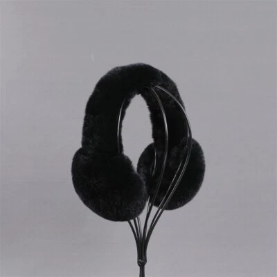 Unisex Winter Earmuffs Genuine Rex Rabbit Fur Ear Warmer Headwear Foldable - Image 1 of 4