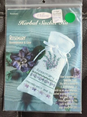The Victoria Sampler Herbal Sachet Rosemary Cross Stitch Pattern Kit #06 2002 - Image 1 of 4