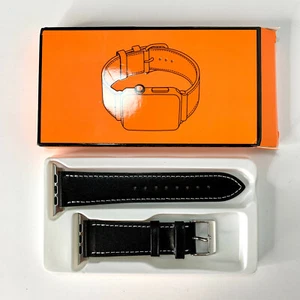 Compatible avec Bracelet Apple Watch 38mm/40mm 42mm Cuir Véritable par Marge Plus - Photo 1 sur 14