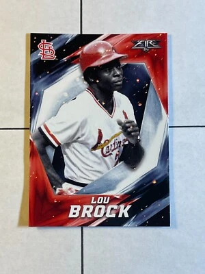Lou Brock 2017 Topps Fire #47 St Louis Cardinals - Image 1 of 2