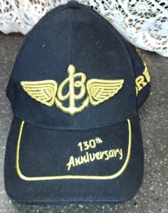 Breitling Baseball Strapback Cap Hat Black Gold Embroidery 130th Anniversary - Picture 1 of 7