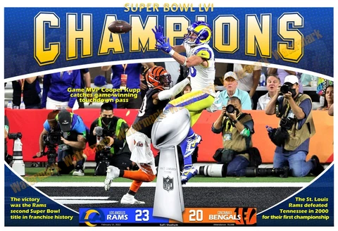 LOS ANGELES RAMS WIN SUPER BOWL LVI 19”x13” COMMEMORATIVE POSTER Cover