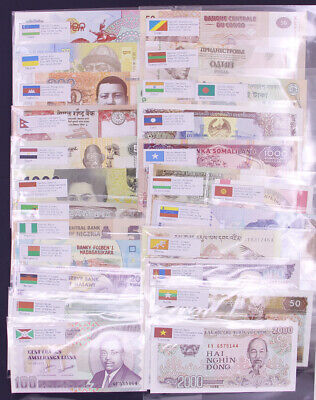 50 Pcs Different Banknotes World Foreign Pape...