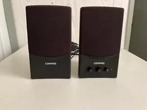 COMPAQ FLC Presario Black USB Computer Laptop Portable Speakers Tested - Picture 1 of 3