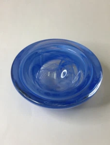 Vinage Kosta Boda Atoll Art Glass Bowl, Blue - Imagen 1 de 4