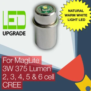 MagLite LED Upgrade Warm White Bulb Torch/Flashlight 2D/2C 3D/3C 4D/4C 5D 6D - Picture 1 of 1