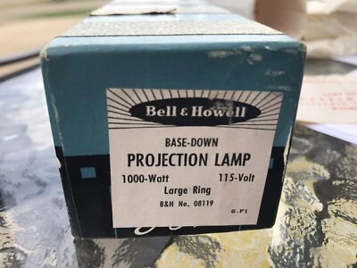 Bombilla de lámpara de proyección de anillo grande Bell & Howell 1000 vatios vintage nueva en caja Foto 1 de 4