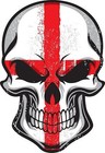 English England Flag Skull Self Adhesive Vinyl Sticker