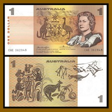 Australia 1 Dollar, 1976 P-42b1 Queen Elizabeth II Unc