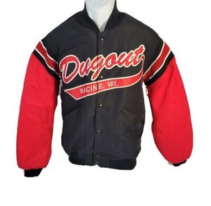 1 Vintage DeLong Sportswear Dugout Racine Mens Medium Varsity Bomber Jacket Coat