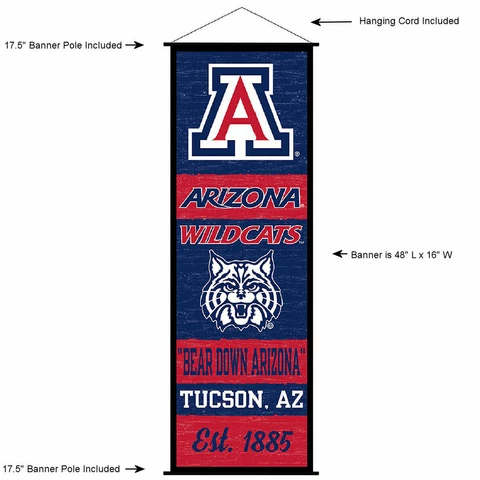 University of Arizona Wildcats Room Banner Poster Art Canvas Cover