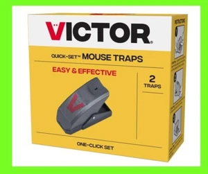 Victor Quick Set Mouse Trap 2 Traps M137B - Picture 1 of 2