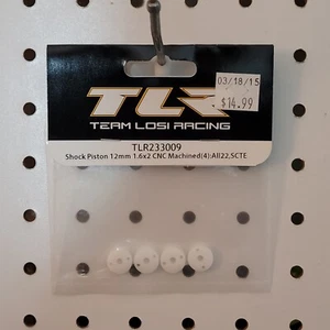 Team Losi TLR233009 Shock Piston 12mm, 1.6x2 CNC Machined (4) ALL 22, SCTE - Picture 1 of 1