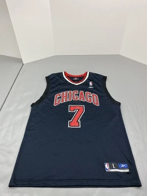 Chicago Bulls Jersey Mens Large Black NBA Basketball Ben Gordon 7 Reebok - Image 1 of 4