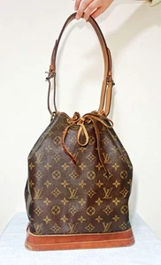 Louis Vuitton Monogram Bucket Bag Vintage Rare Canvas Leather 26x34x19cm Brown - Picture 1 of 12