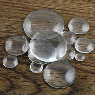 Glass Cabochon for Jewelry DIY Women Round Flat Back Clear Dome 6mm to 35mm Pack - Image 1 of 4
