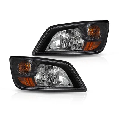 Pair Black Headlight Assembly Set w/ Bulbs Fit For 2006-2020 Hino Truck 12V - Изображение 1 из 4