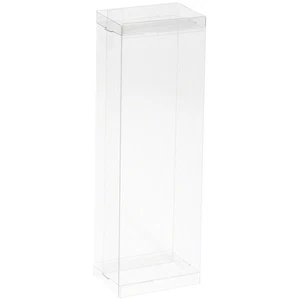 Caja de exhibición plegable transparente DollSafe para muñecas delgadas de 7-8 pulgadas, 3" de ancho x 2" de profundidad x 8,5" de alto - Imagen 1 de 3