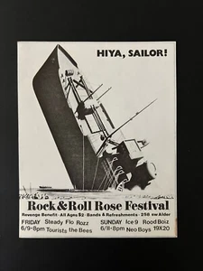 Original 1978 Ice 9 Neo Boys Rood Boiz Neo Boys Punk Flyer PDX Rose Festival PSC - Bild 1 von 2