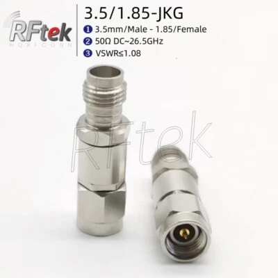 Precision 3.5mm Male To 1.85mm Female 26GHz RF Microwave test adapter connector - Image 1 of 2