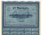 Ets. Toutmain S.A. - Aktie über 500 Francs - Paris, 1932 - TEXTIL-INDUSTRIE