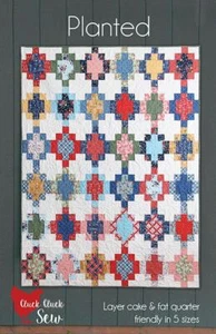 Quilt Pattern PLANTED Moda CLUCK CLUCK SEW Layer Cake or Fat Quarter Friendly - Picture 1 of 3