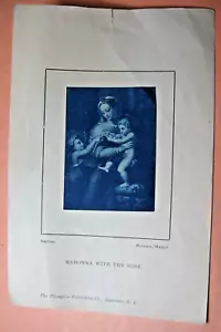 1910 era Small "Madonna with the Rose" Print from Raphael Artwork - Picture 1 of 1