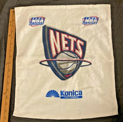 Nice 1998 New Jersey Nets NBA Playoffs Towel SGA Rare Cover