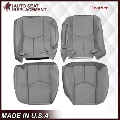 2003 - 2006 Chevy Tahoe Suburban GMC Yukon Second Row Leather Seat Cover Gray - Image 1 of 4