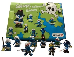 SCHLÜMPFE SMURFS SCHLUMPFE PIRATEN PIRATEN KOMPLETTE SERIE 8 FIGUREN ODER LEERKARTON - Bild 1 von 6