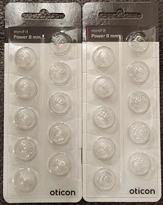 2 paquetes Oticon miniFit (potencia cúpula de 8 mm) 20 cúpulas / remitente de EE. UU. - envío rápido Foto 1 de 2