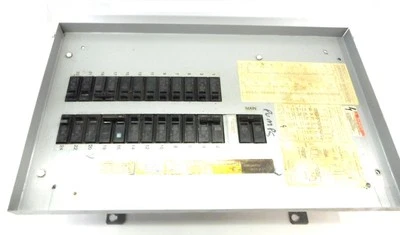 GENERAL ELECTRIC A SERIES PANELBOARD,AQM1241ATX,125 AMP, 1PHASE/3WIRE,26CIRCUIT - Image 1 of 4