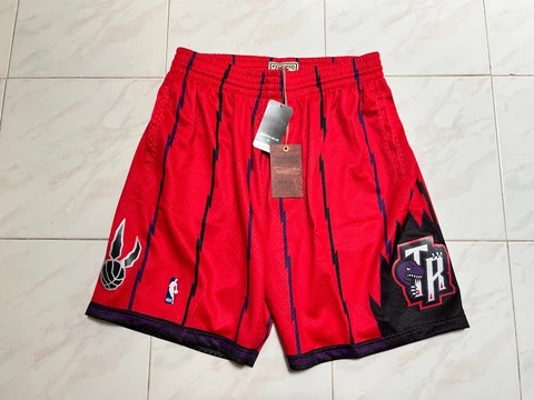 98 Raptors Mitchell & Ness Mens Fadeaway Swingman Shorts Hardwood Classic Small Cover