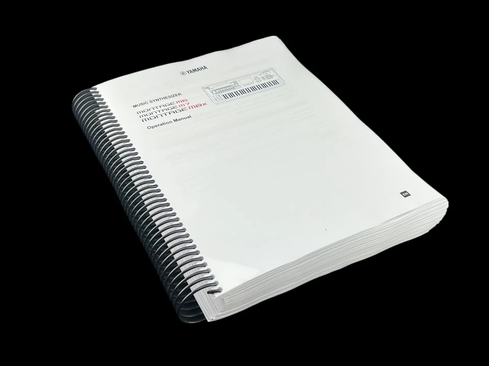 Manual sintetizador de música Yamaha Montage M6-M7-M8x: 577 páginas, a todo color, bobina Foto 1 de 2