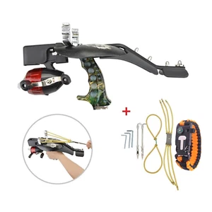 Darts BowFishing Slingshot Kit Catapult Steel Balls Arrows Reel Archery Hunting - Picture 1 of 11
